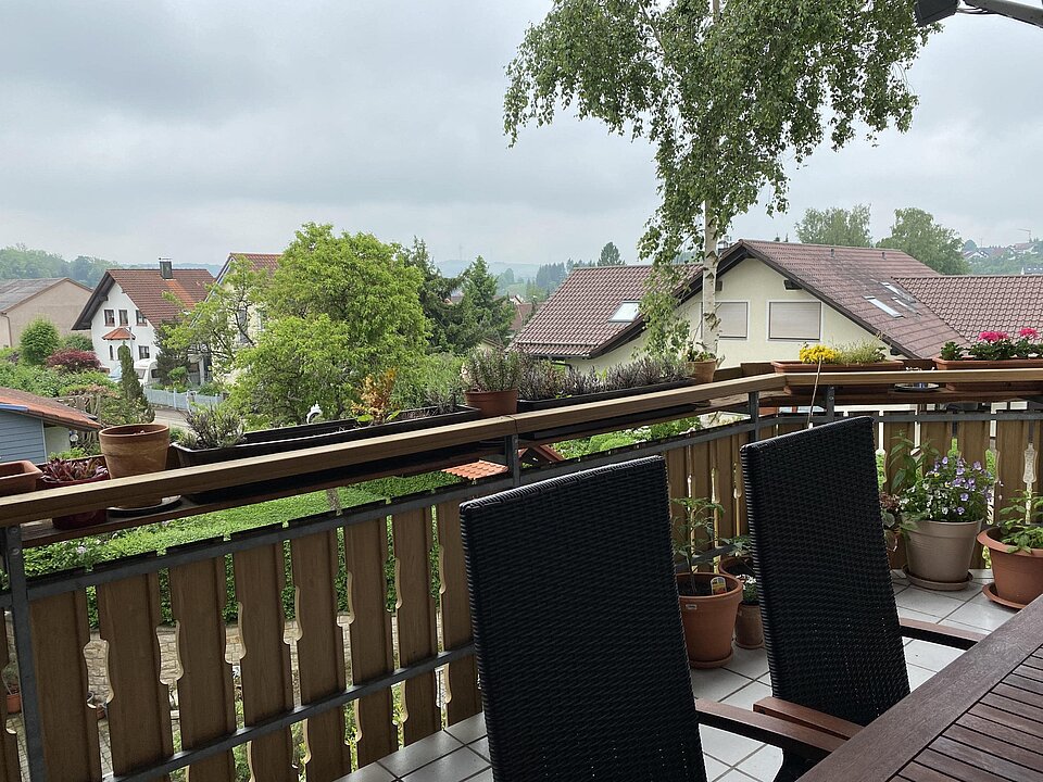 Blick vom Balkon