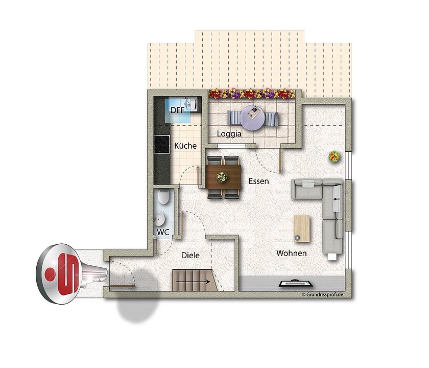 Grundriss 1. DG