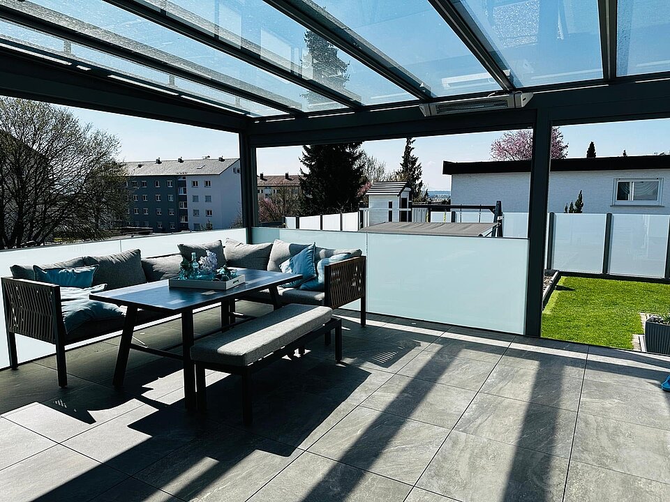 Terrasse überdacht - inkl. Markise