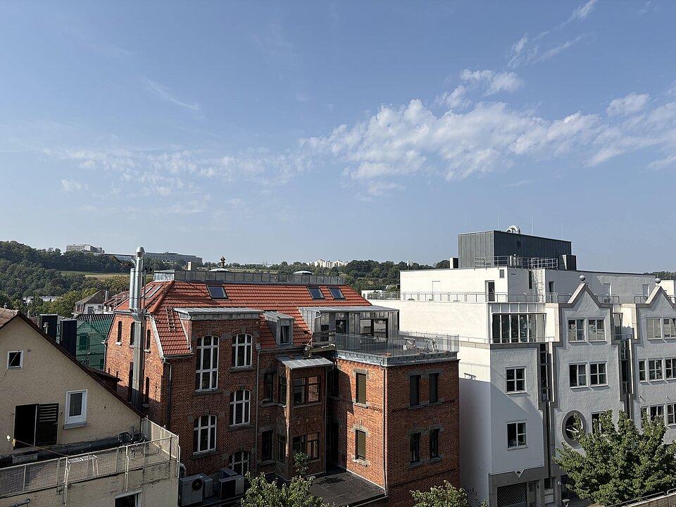 Blick vom Balkon