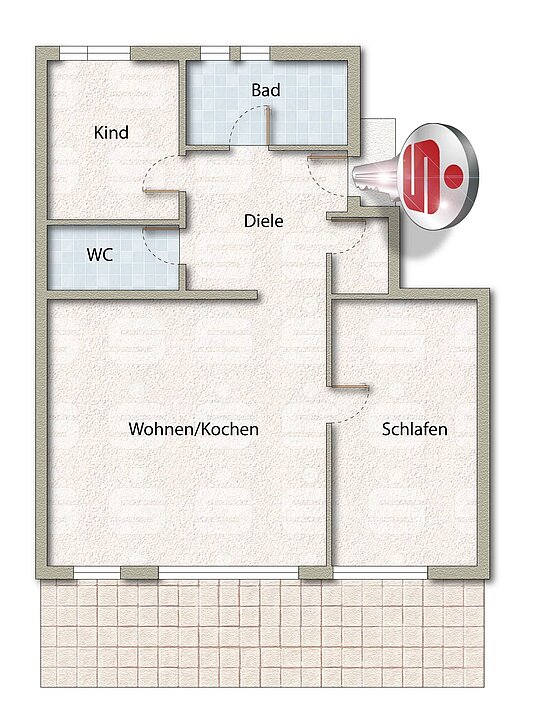 Grundriss - unverb. Illustration