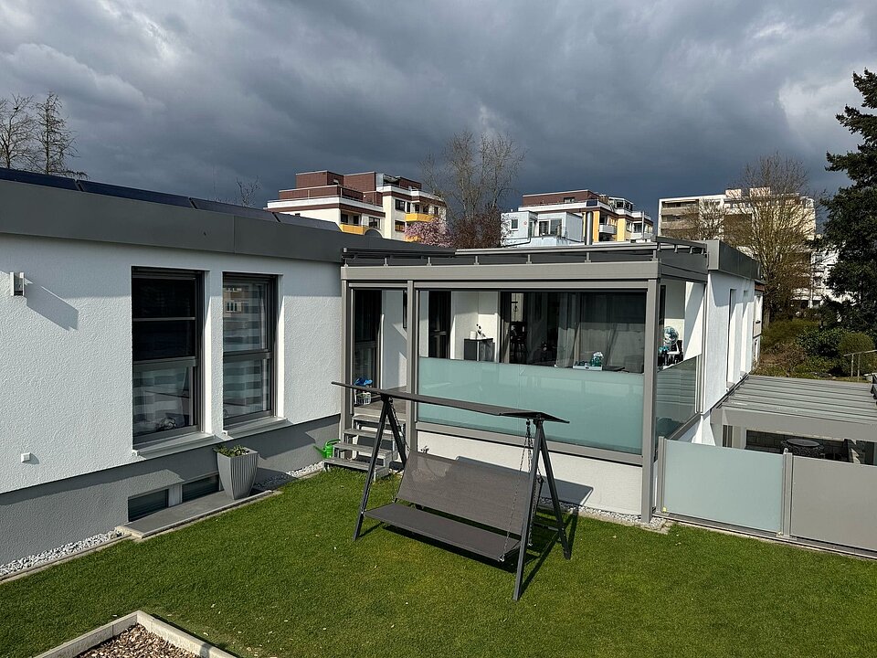 Blick auf die Terrasse