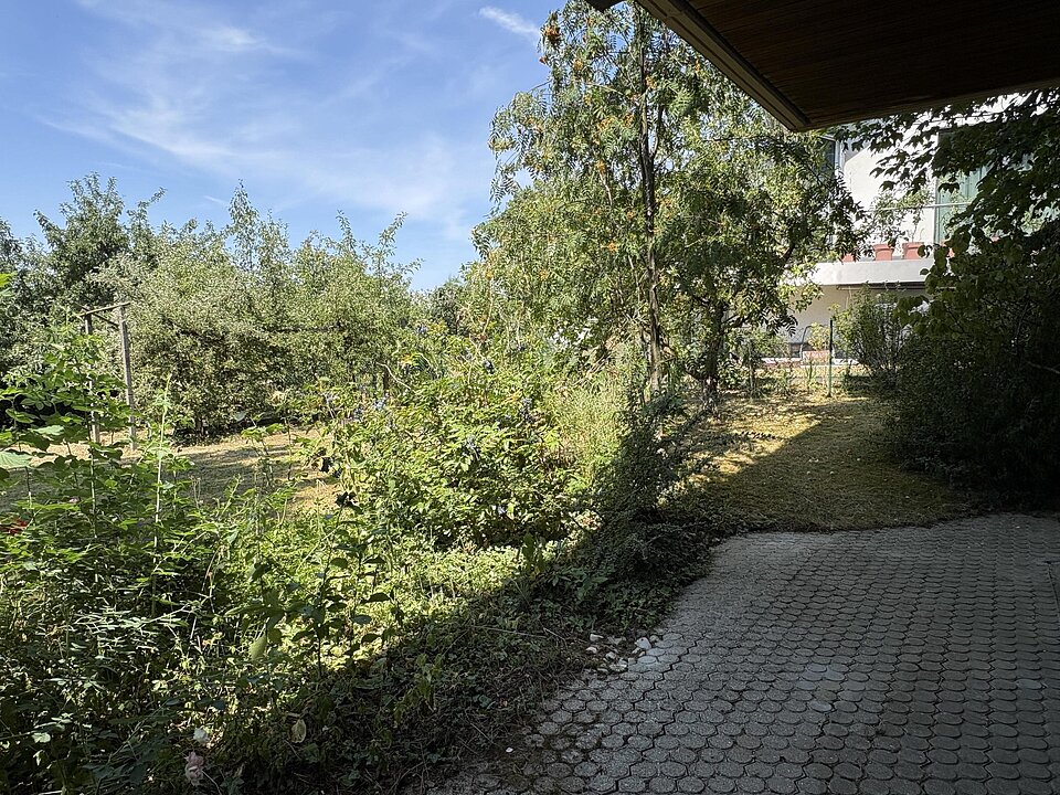 Terrasse mit Garten im Gartengeschoss
