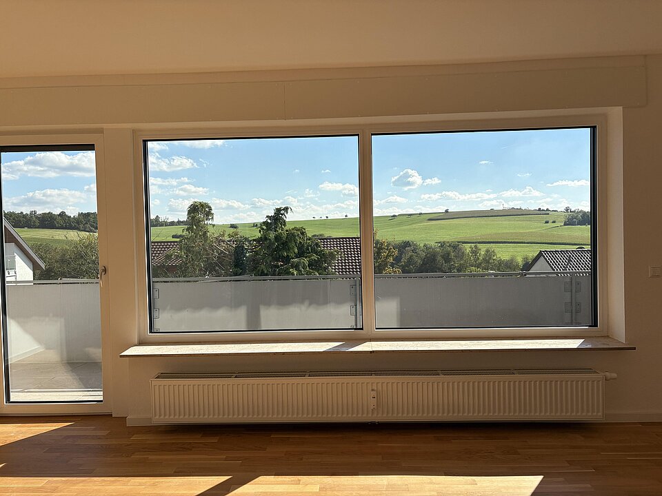Aussicht vom Wohnzimmerfenster